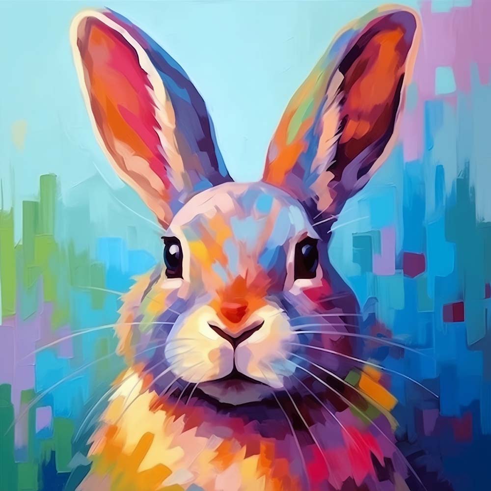 Colorful Rabbit Paint by Numbers