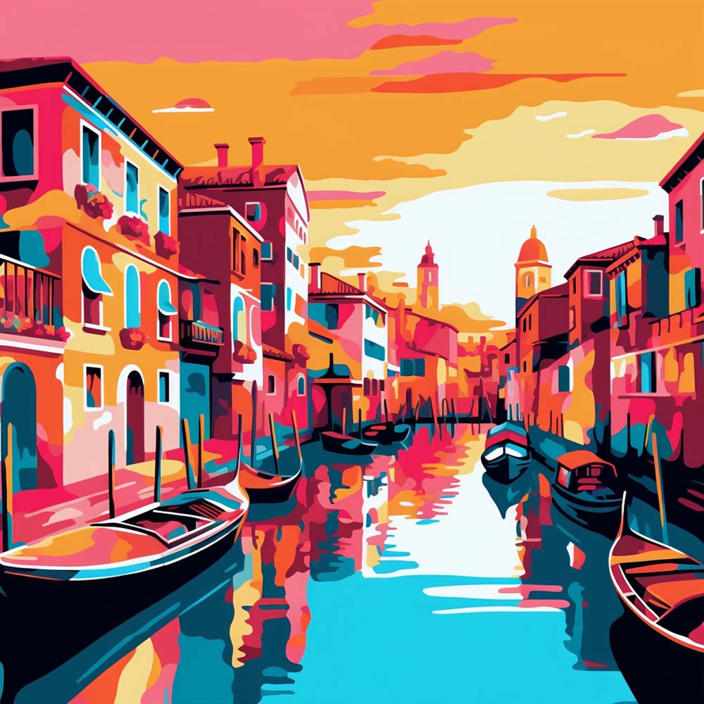 Venice at Sunset Paint by Numbers