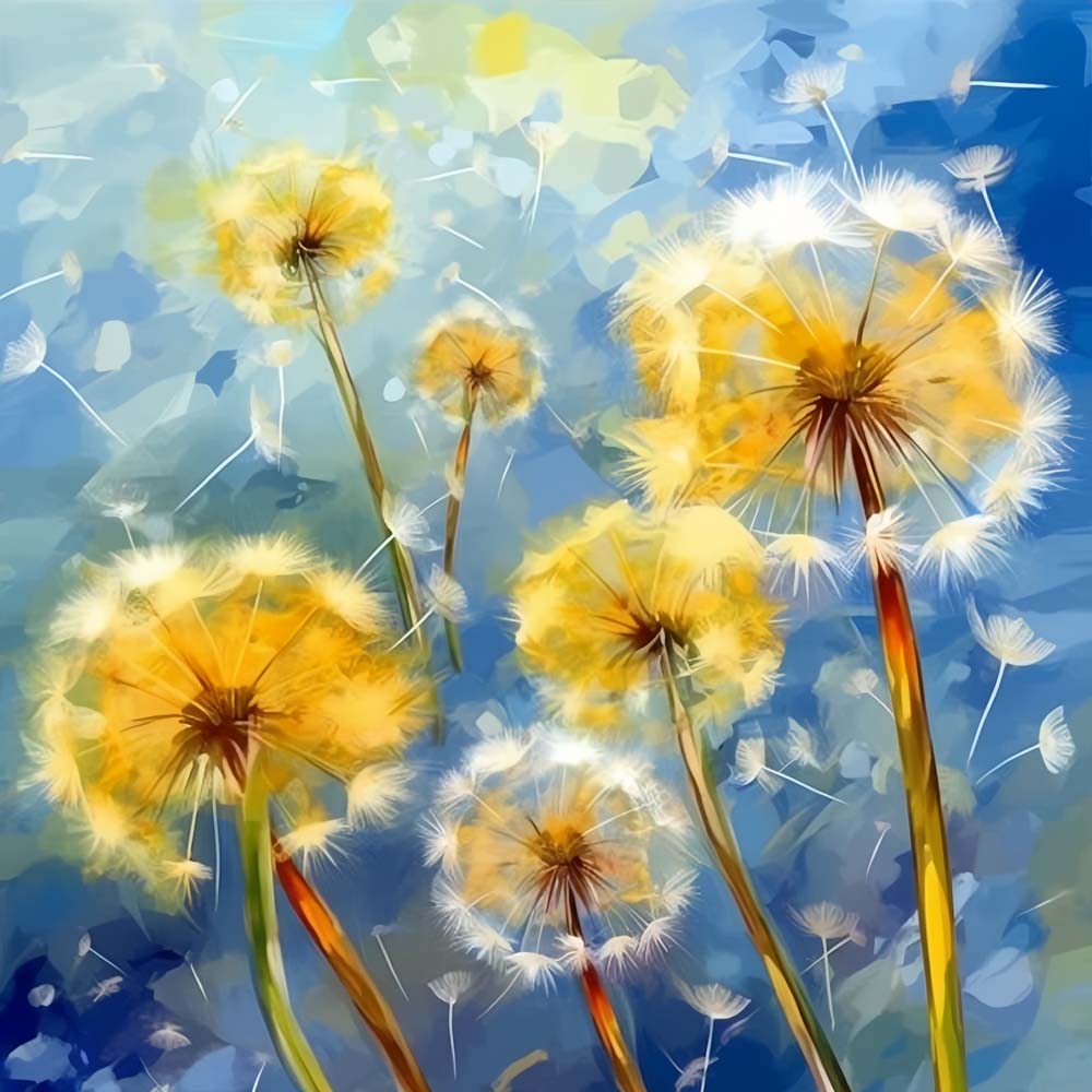 Dandelion Paint by Numbers