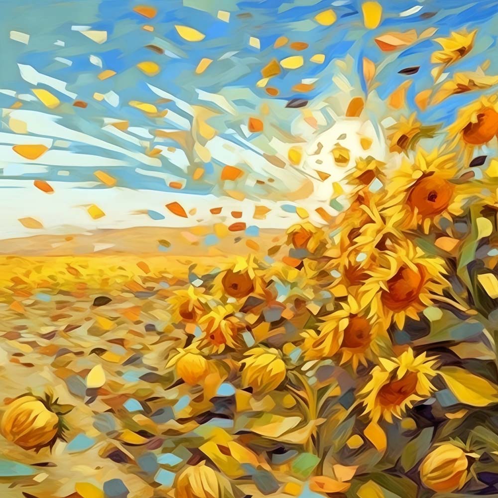 Sunflowers Paint by Numbers