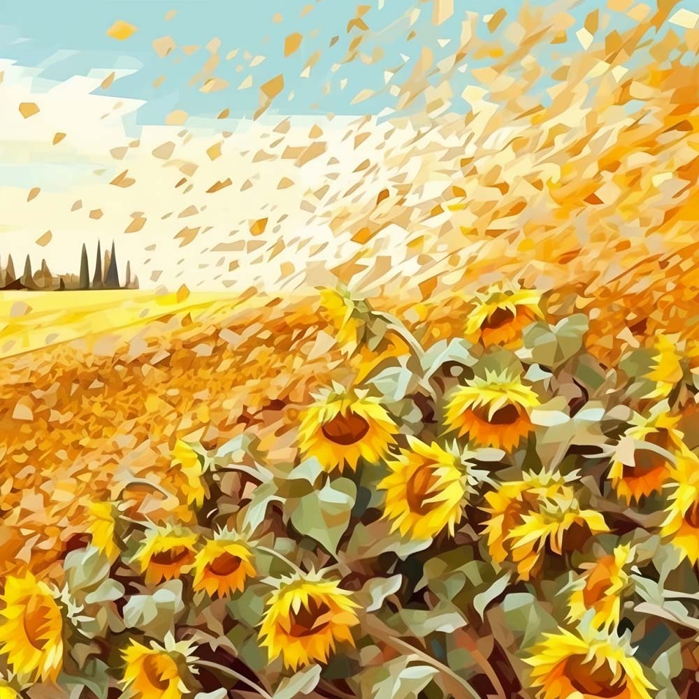 Sunflowers Paint by Numbers