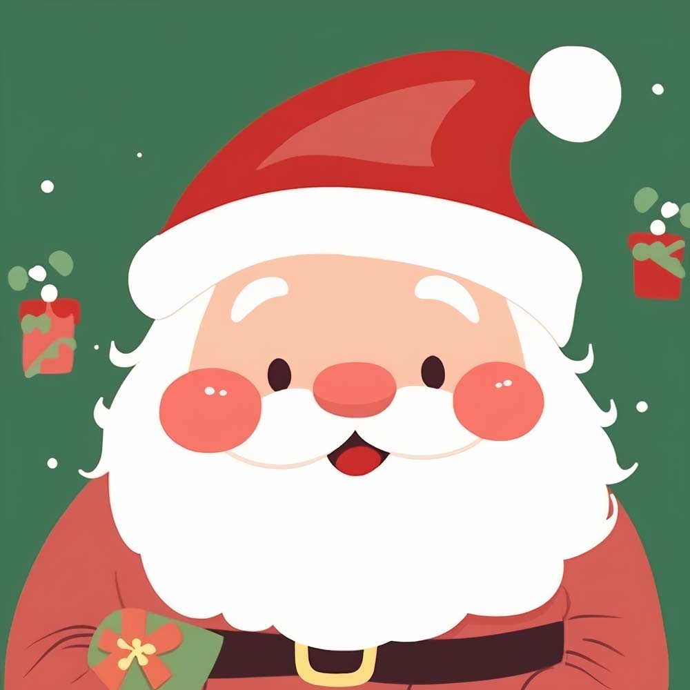 Cartoon Santa Paint by Numbers for Kids