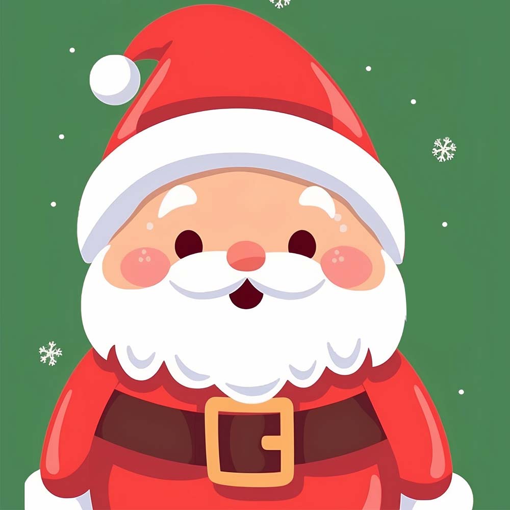 Cartoon Santa Paint by Numbers for Kids