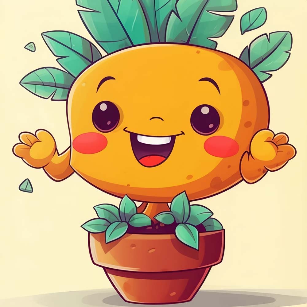 Cute Cartoon Plant Paint by Numbers for Kids