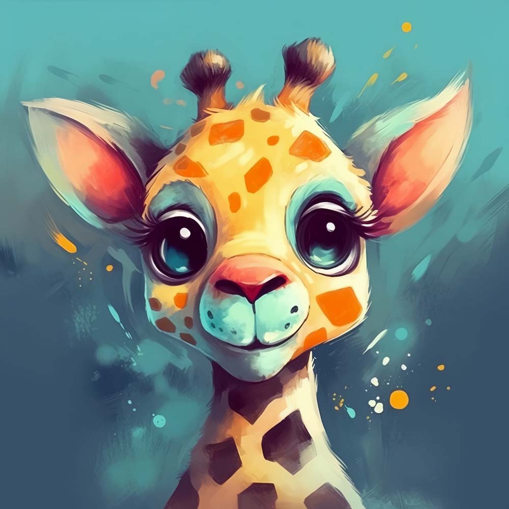 Cute Giraffe Paint by Numbers for Kids