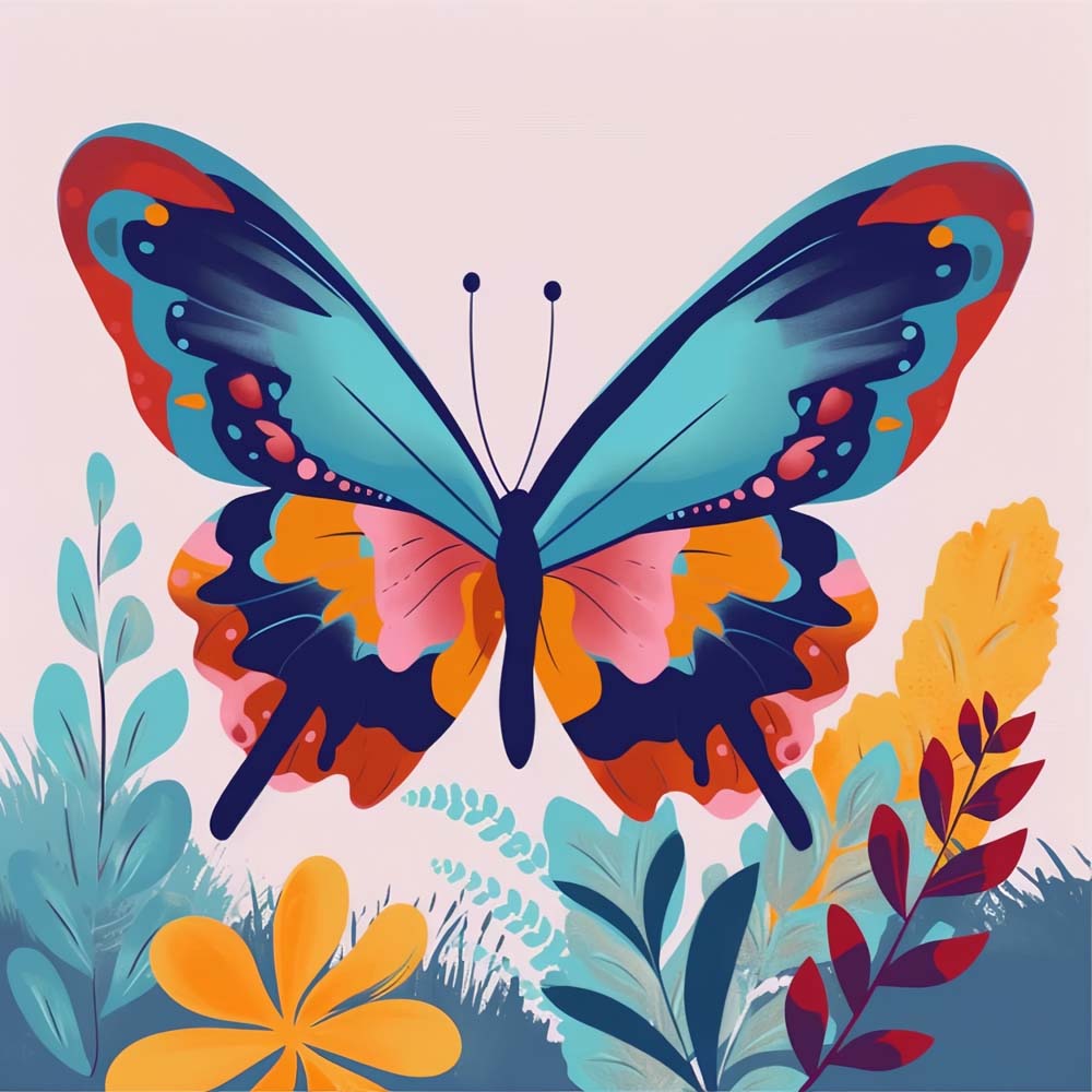 Colorful Butterfly Paint by Numbers