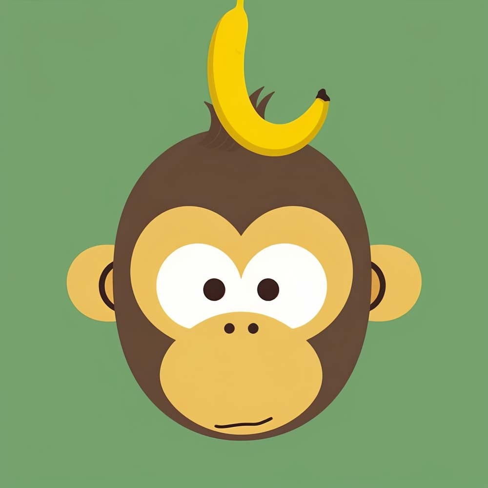 Cartoon Monkey Paint by Numbers for Kids