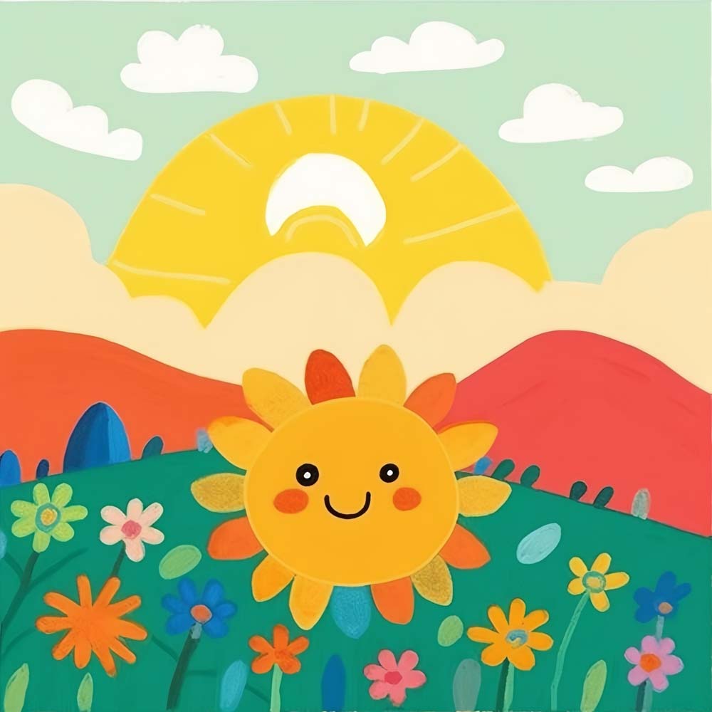 Sunflower Sunshine Paint by Numbers for Kids