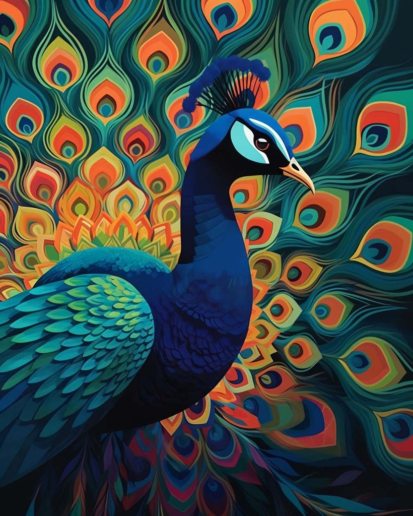 Peacock Paint by Numbers