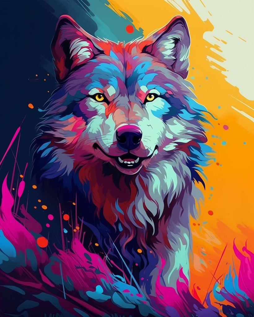 Wolf Paint by Numbers