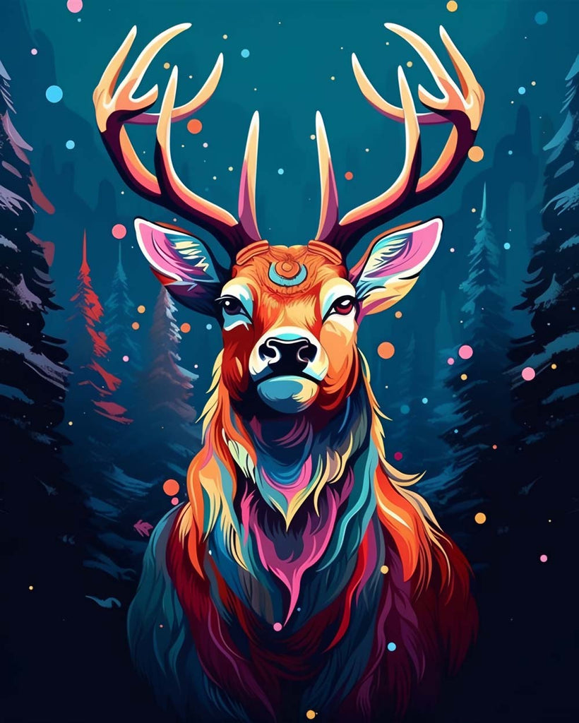 Colorful Elk Paint by Numbers