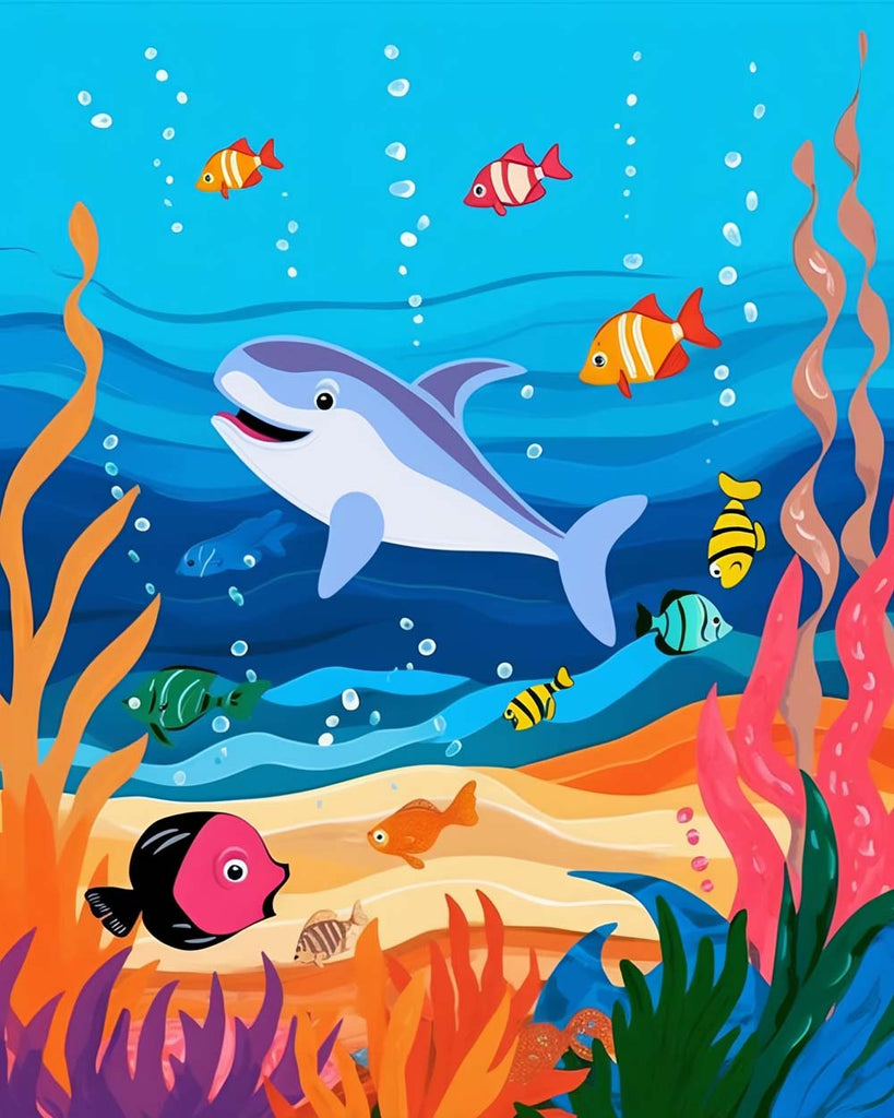 Shark and Fish Paint by Numbers for Kids