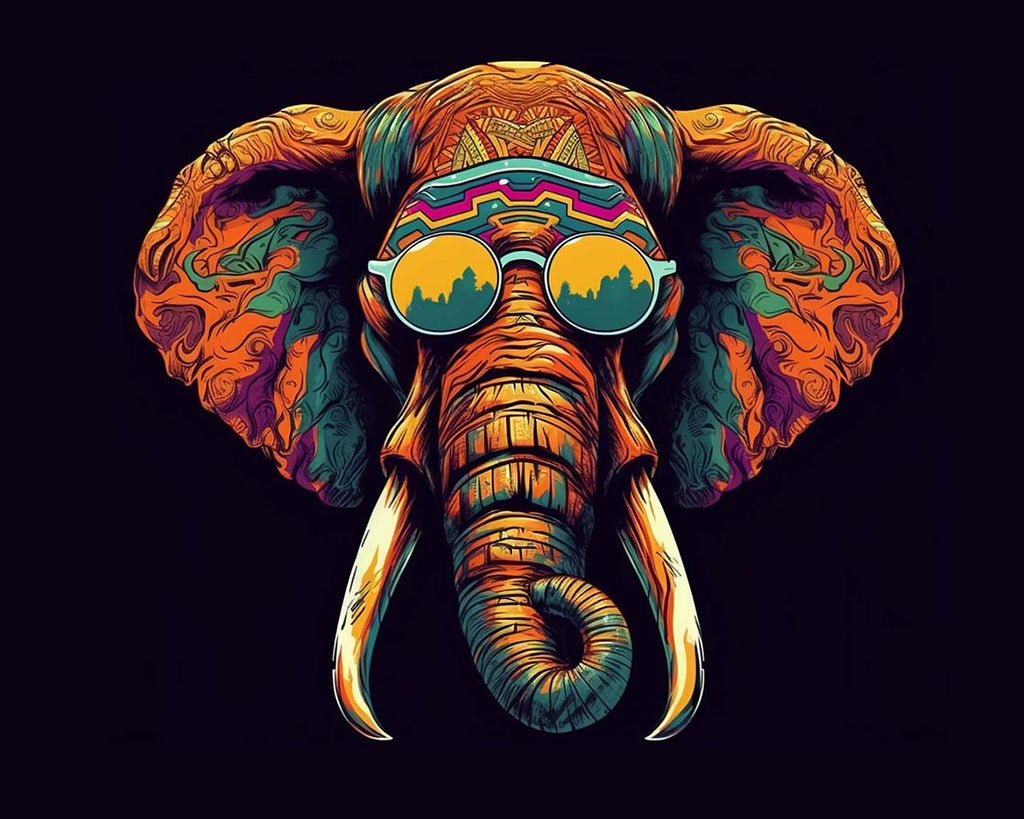 Elephant Pop Art Paint by Numbers