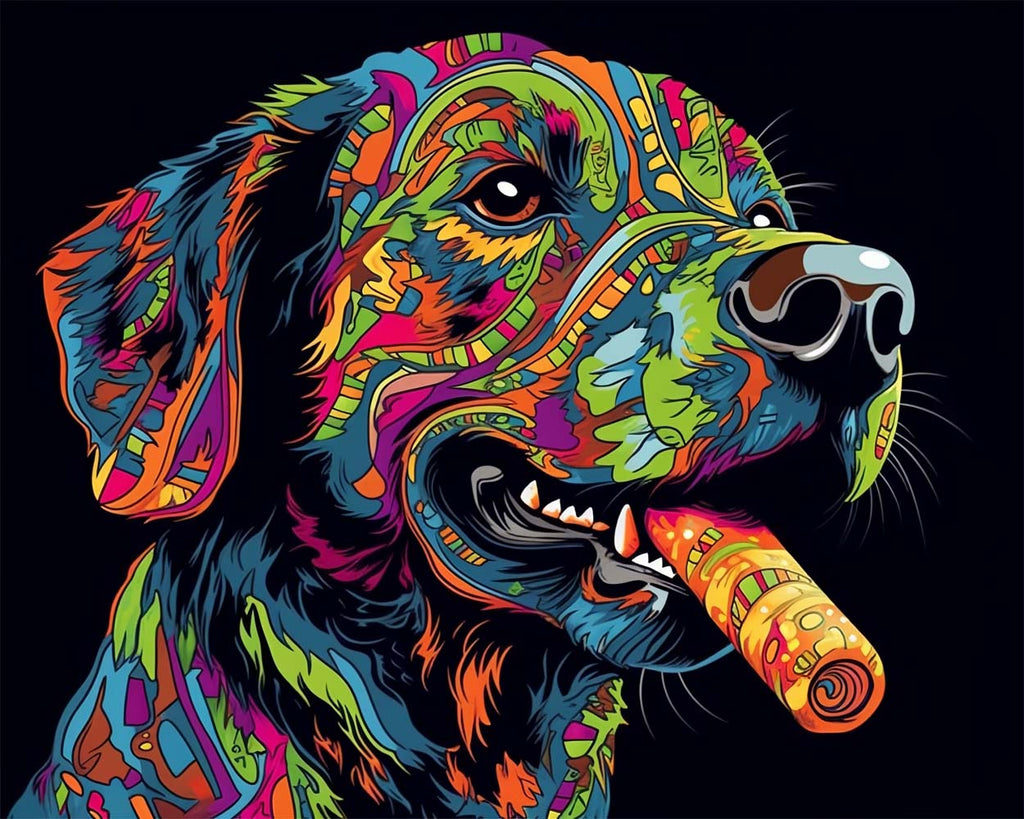 Pop-Art Dog Paint by Numbers