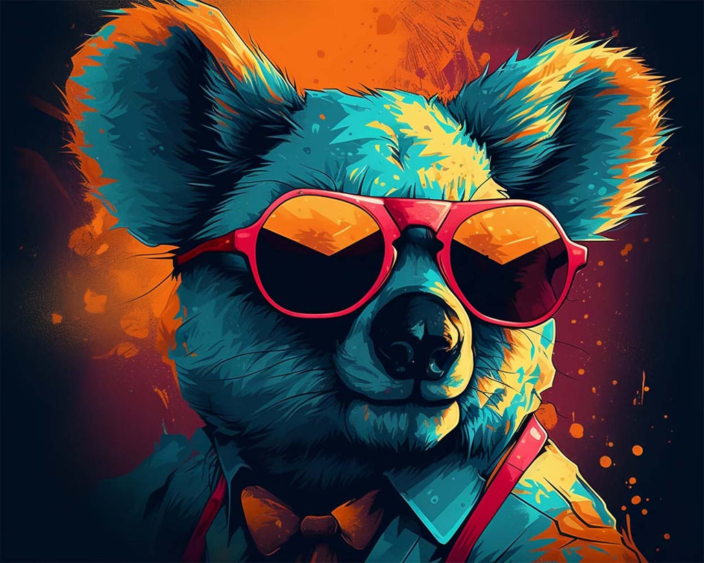 Koala Wearing Sunglasses Paint by Numbers