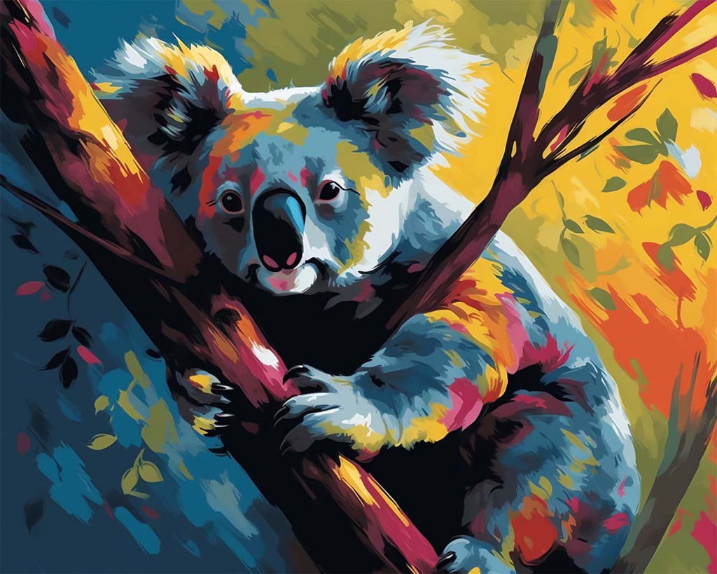 Koala on Tree Paint by Numbers