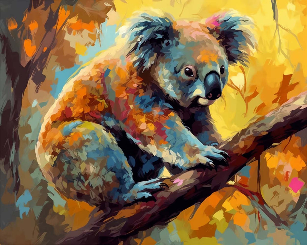 Koala on Tree Paint by Numbers