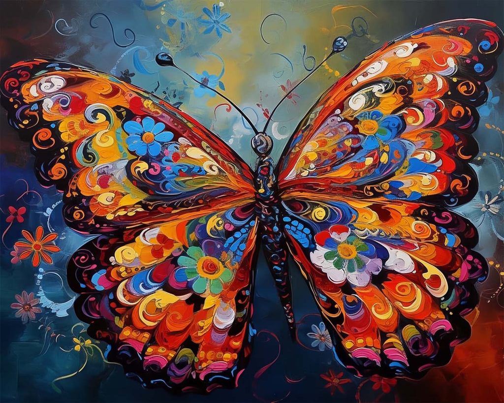 Colorful Butterfly Paint by Numbers