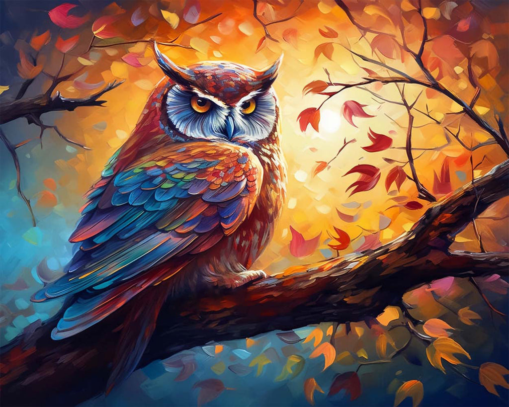 Owl on the Tree Paint by Numbers