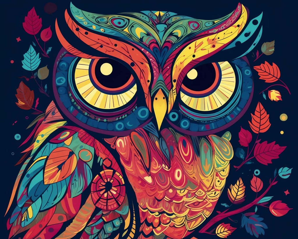 Colorful Owl Paint by Numbers