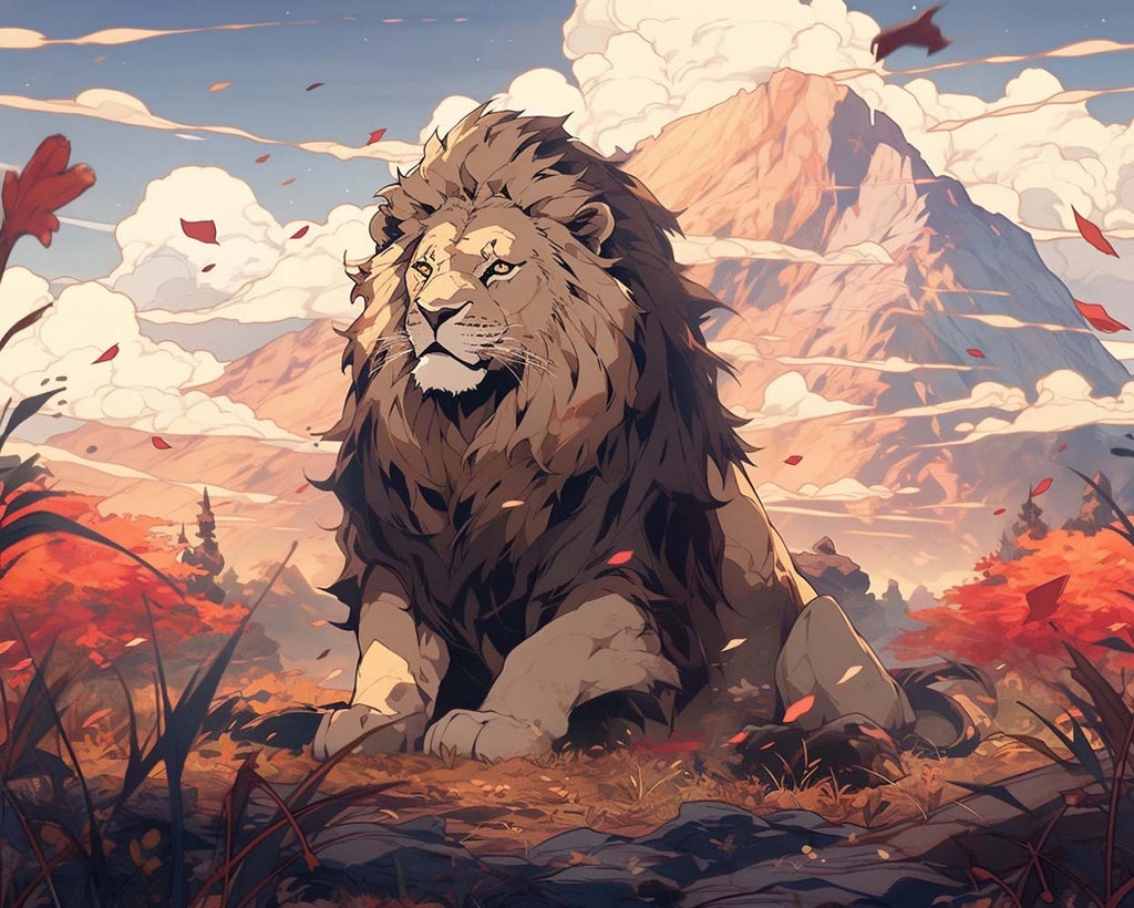 Lion and Wind Paint by Numbers