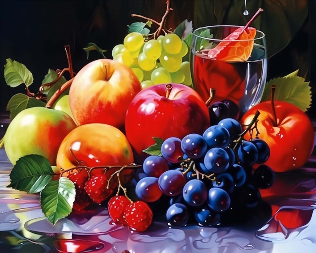 Fruits and Glass Paint by Numbers