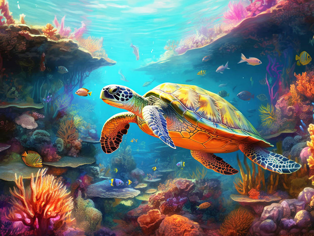 Marine Turtle Paint by Numbers