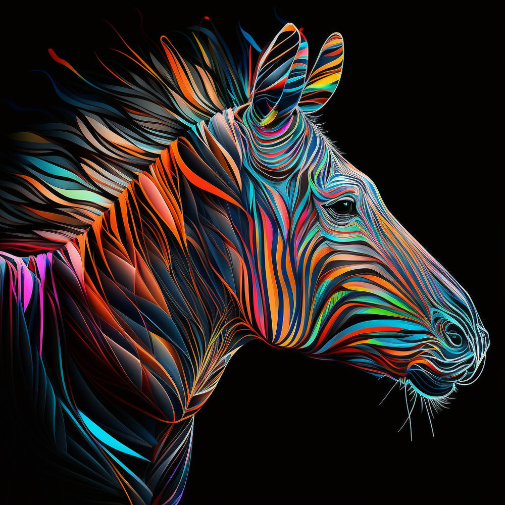 Colorful Zebra Paint by Numbers