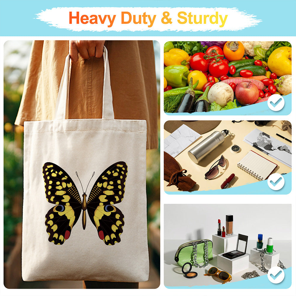 A Black and Gold Butterfly Canvas Tote Bag Paint by Numbers