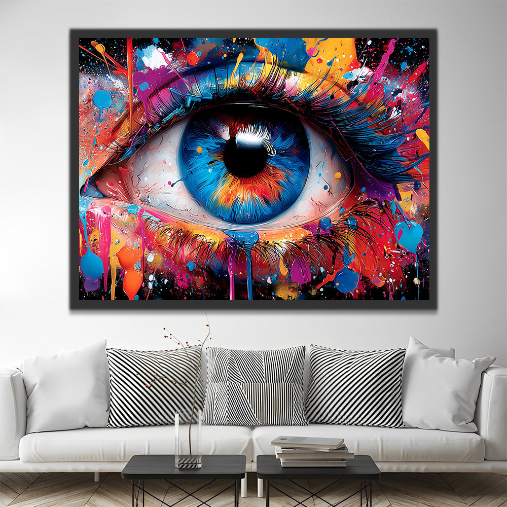 A Colorful Eye Paint by Numbers