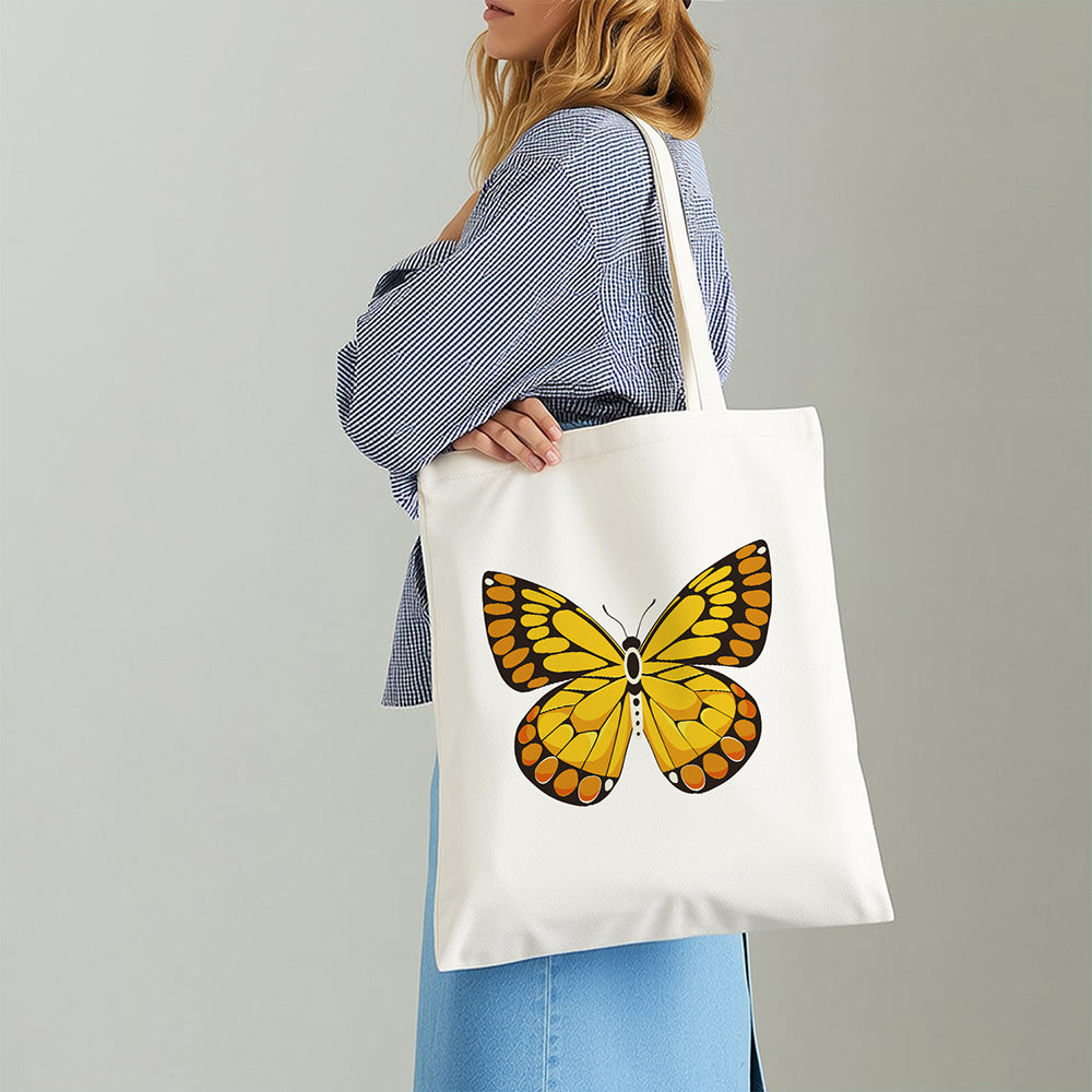 A Golden Butterfly Canvas Tote Bag Paint by Numbers