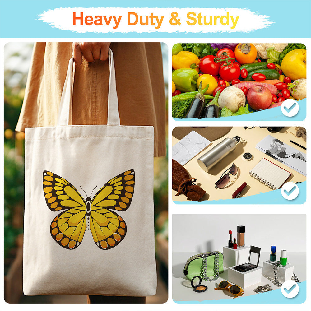A Golden Butterfly Canvas Tote Bag Paint by Numbers