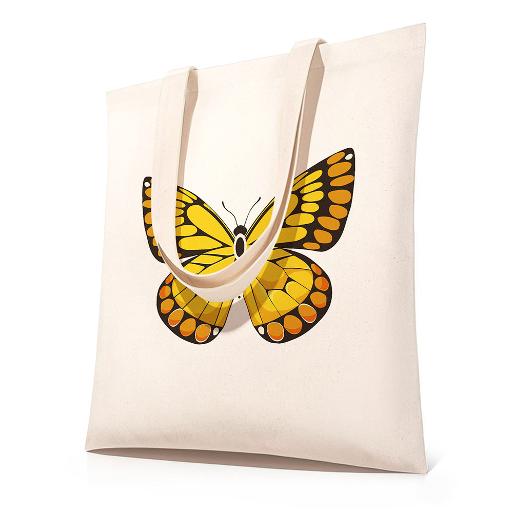 A Golden Butterfly Canvas Tote Bag Paint by Numbers