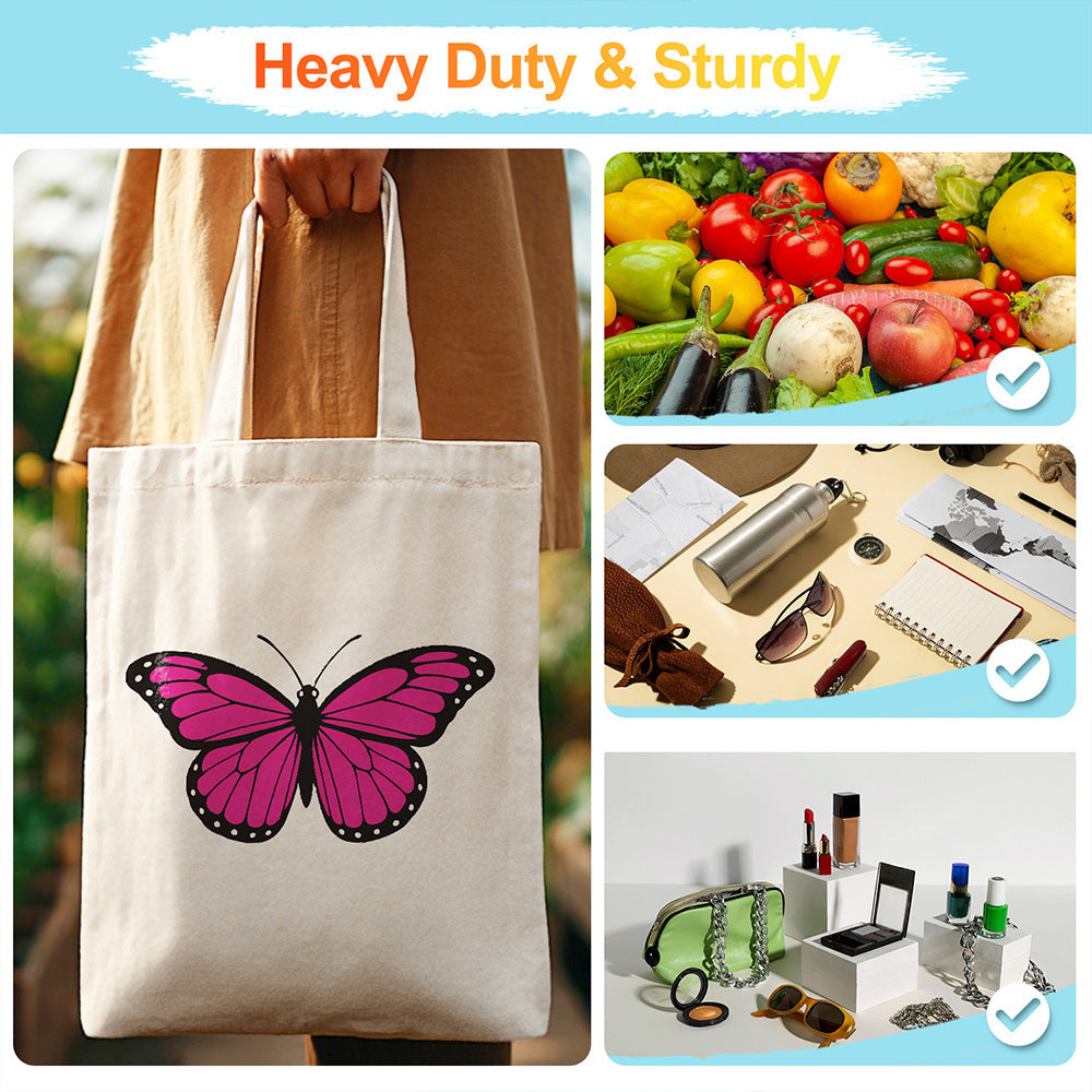 A Rose-Red Butterfly Canvas Tote Bag Paint by Numbers