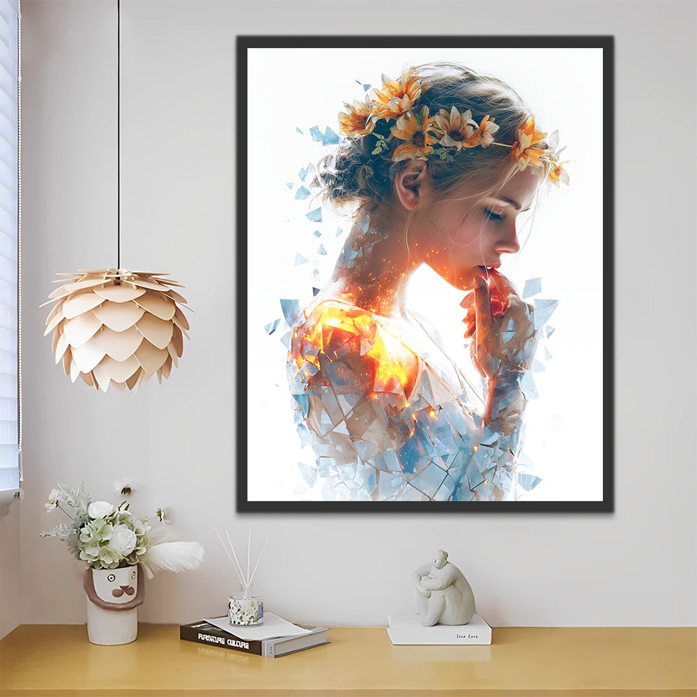 A Woman in Deep Thought Paint by Numbers