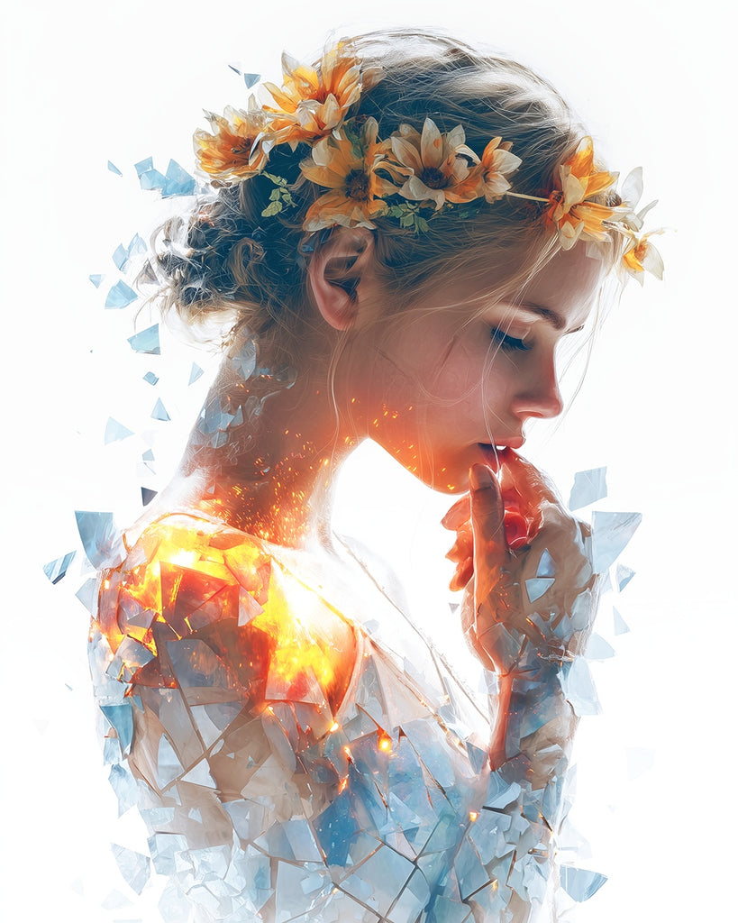 A Woman in Deep Thought Paint by Numbers