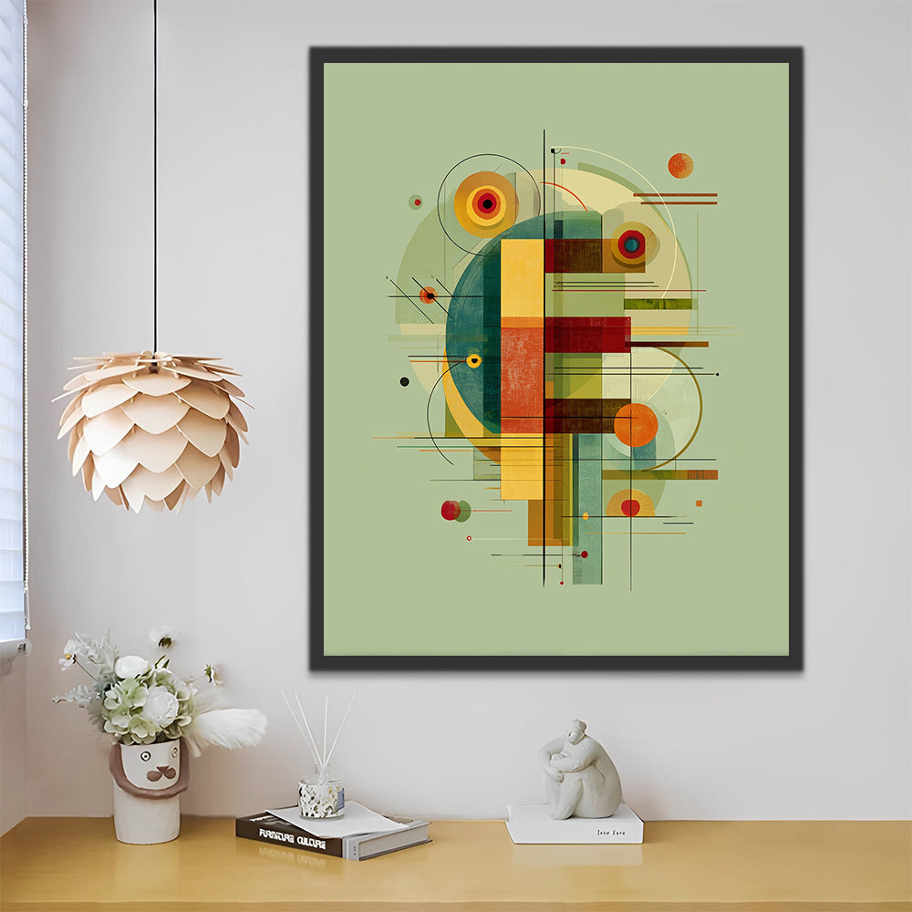 Abstract Geometric Pattern Paint by Numbers