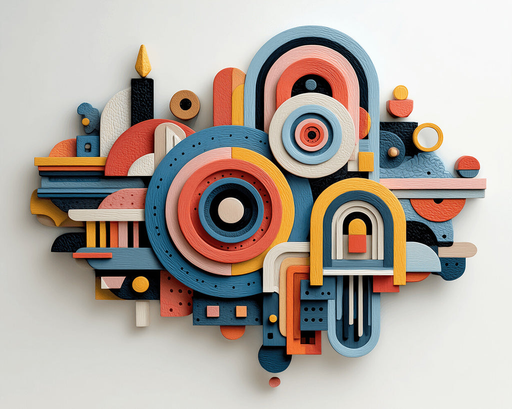 Abstract Wall Candlestick Paint by Numbers
