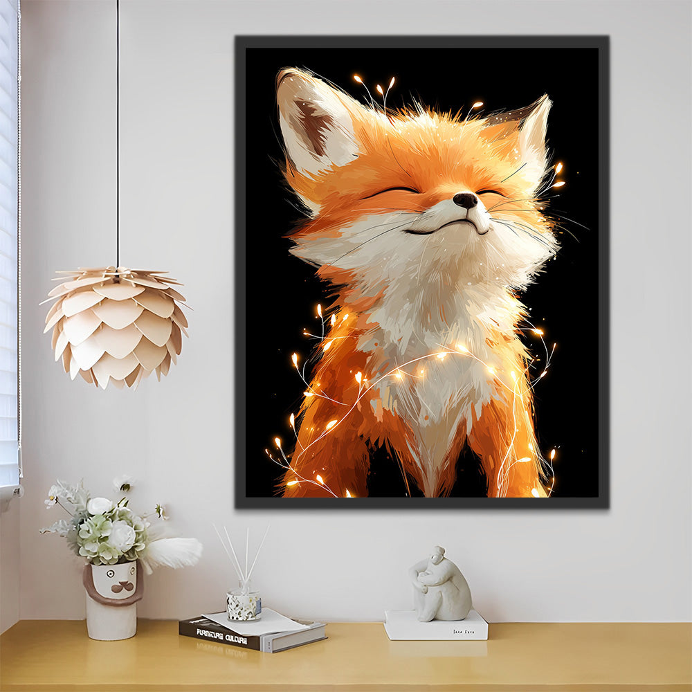 Adorable Little Glowing Fox Paint by Numbers