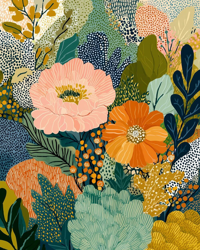 Autumn Flowers Paint by Numbers