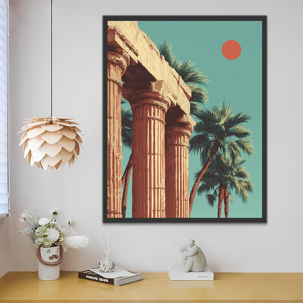 Baroque Style Roman Columns Paint by Numbers