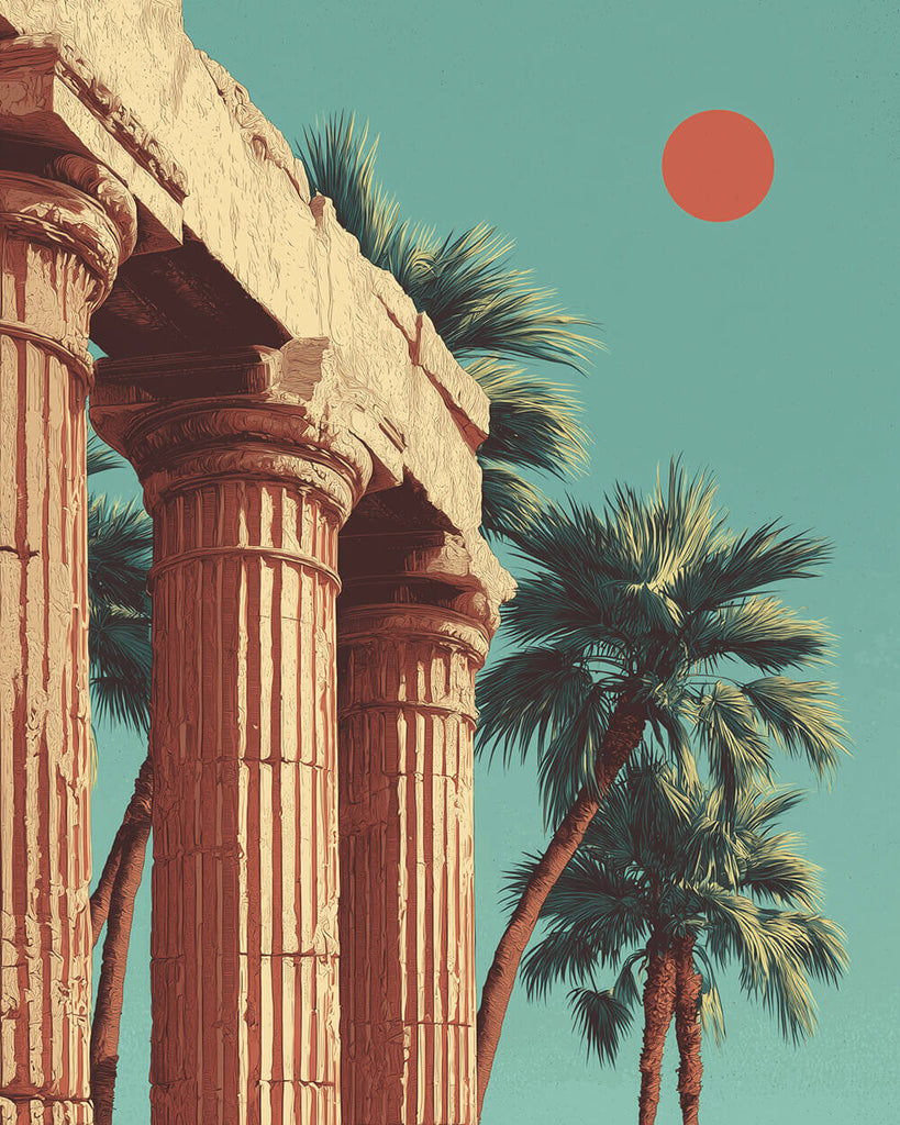 Baroque Style Roman Columns Paint by Numbers