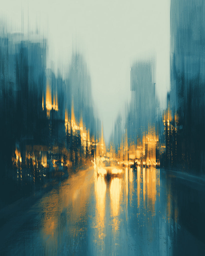 Blurred Rainy City Paint by Numbers