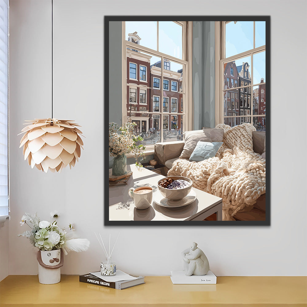 Breakfast by the Sofa Paint by Numbers