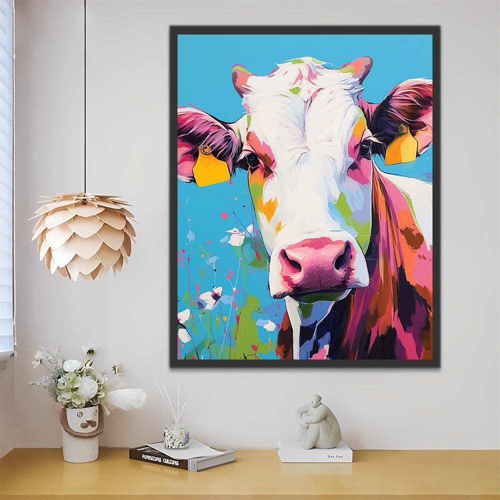 Colored Cow's Gaze Paint by Numbers