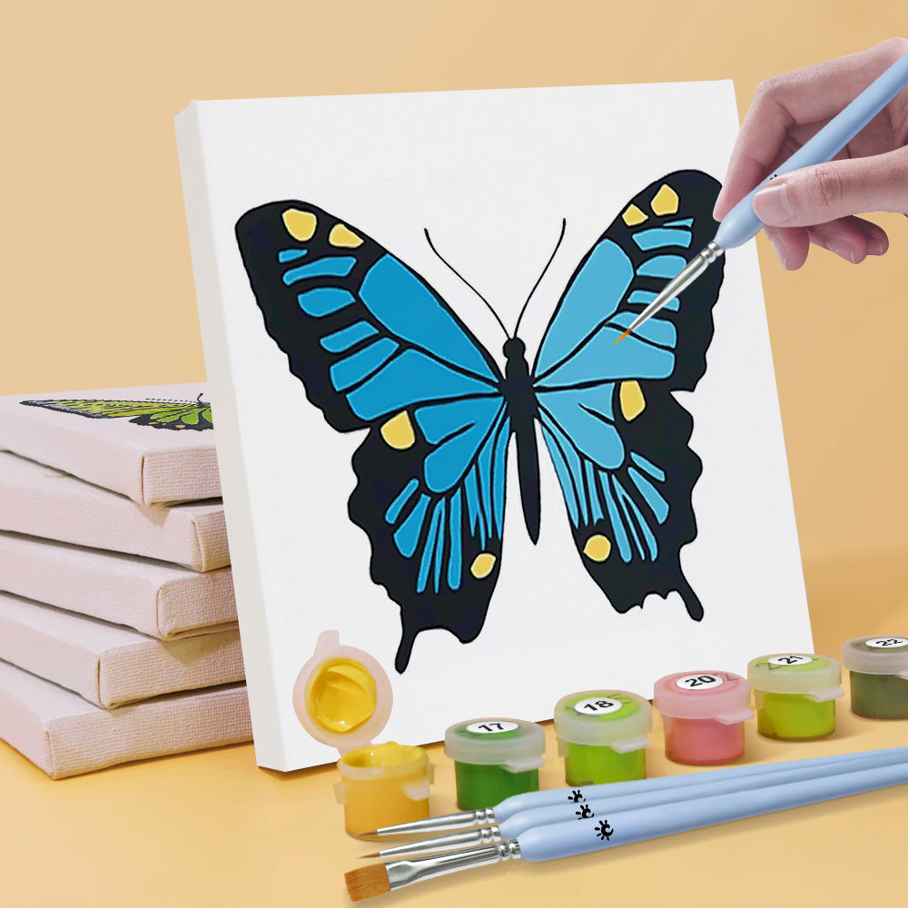 Colorful Butterflies 6 Pieces Mini Paint by Numbers