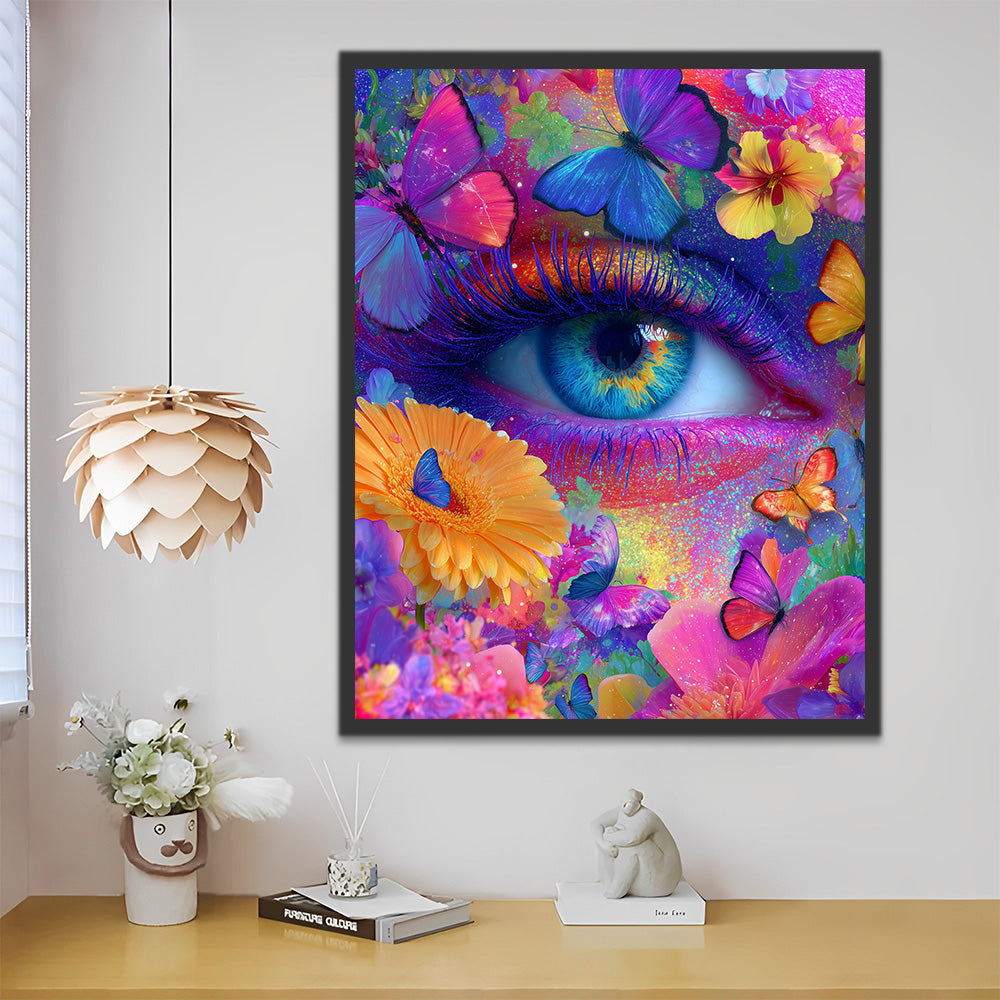 Colorful Butterflies and an Eye Paint by Numbers