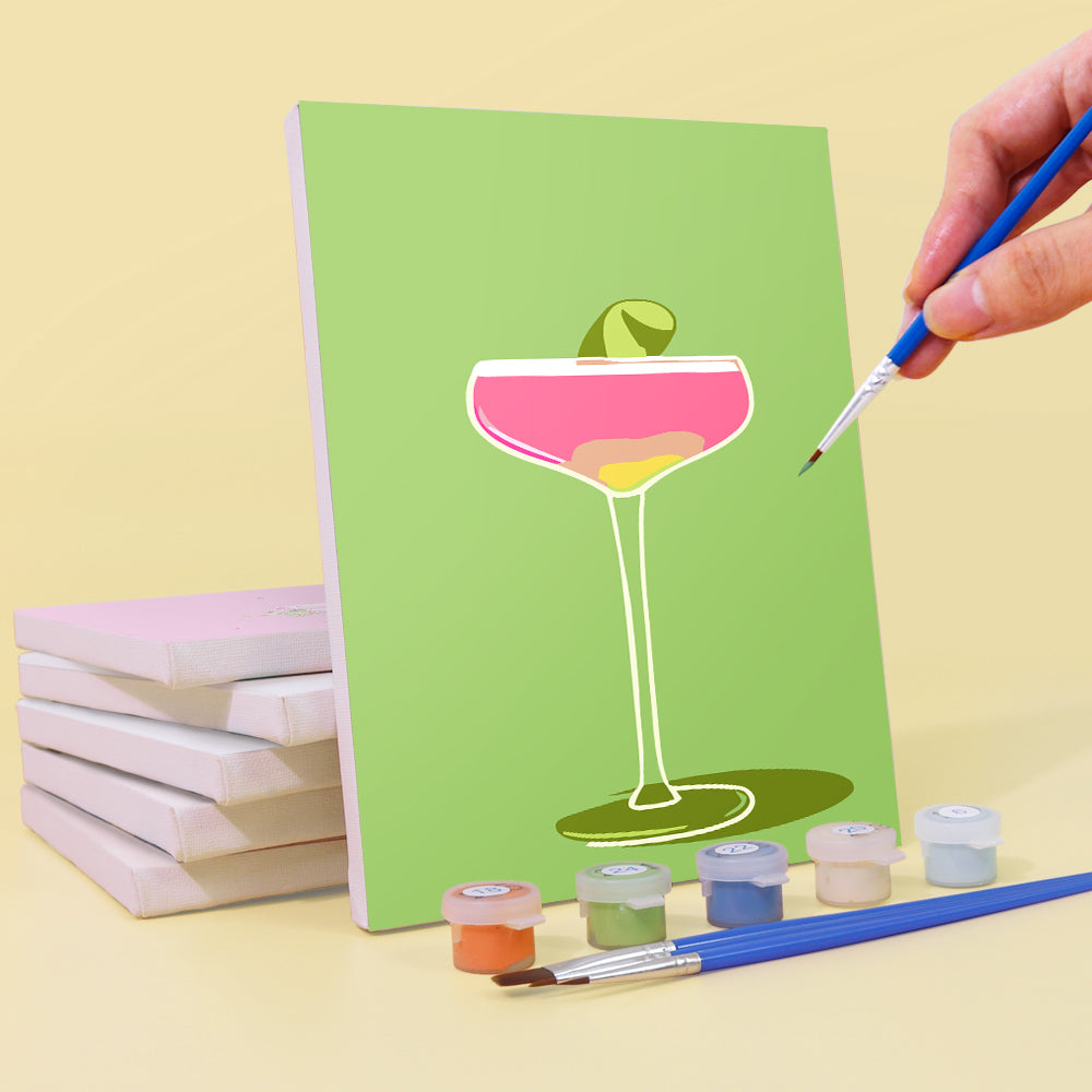 Colorful Cocktails 6 Pieces Mini Paint by Numbers