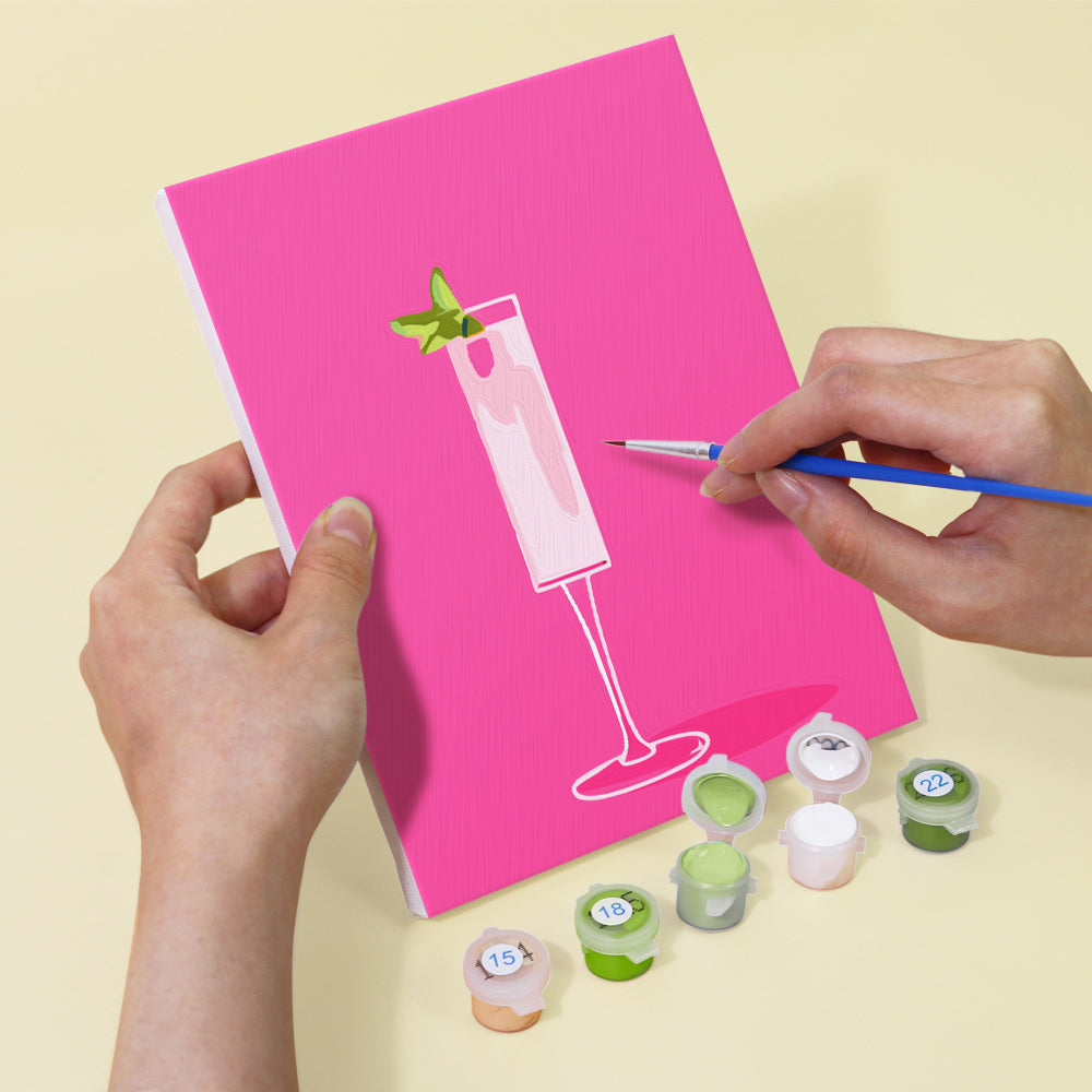 Colorful Cocktails 6 Pieces Mini Paint by Numbers