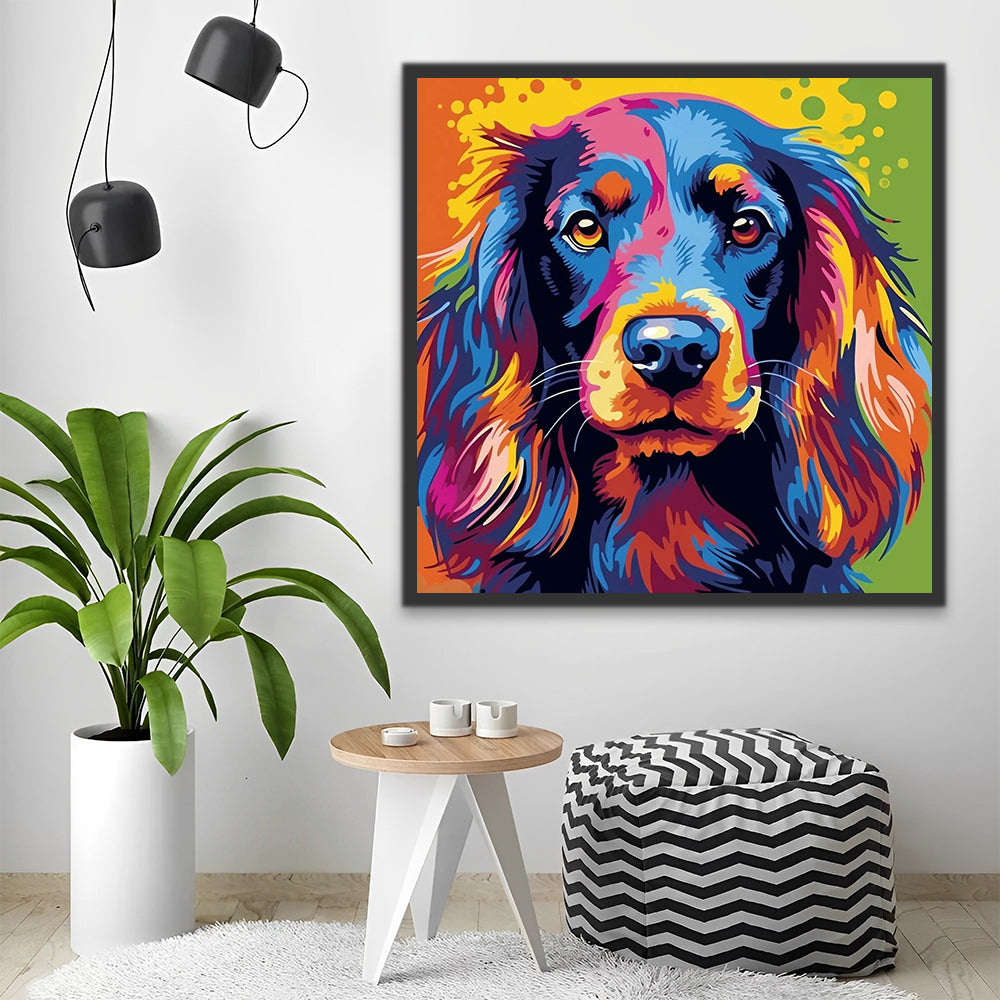 Colorful Dog Paint by Numbers